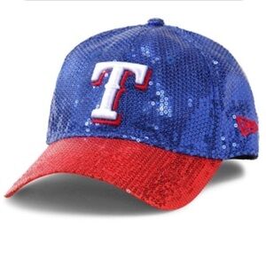 Texas Rangers Victoria’s Secret PINK Sequin Sequence Bling Sparkle Baseball Cap